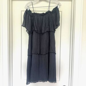 Scotch & Soda Grey Midi Dress Off-the-shoulder Size 1/0
